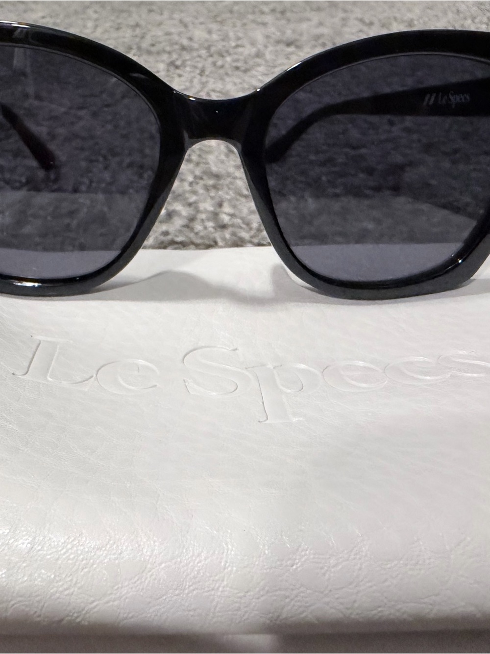 Le Specs Black Gloss Oversized Women's Sunglasses